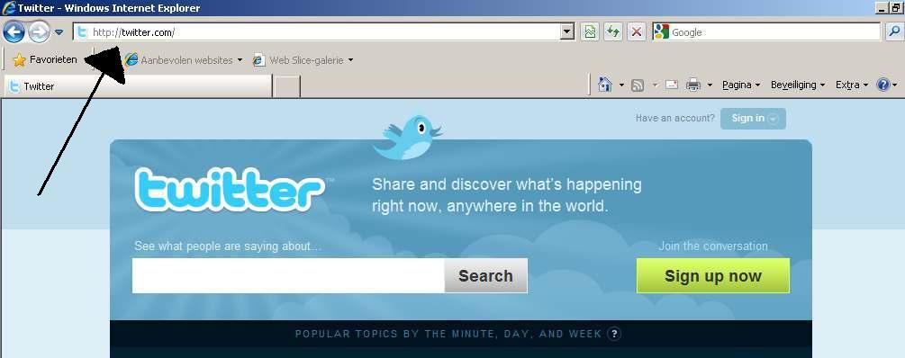 Twitter zonder www