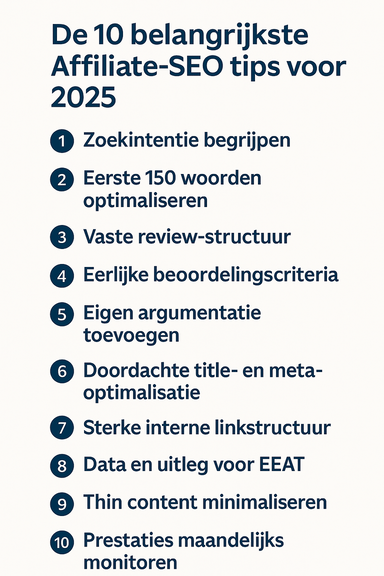 seo tips affiliate websites