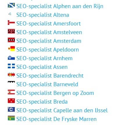 lokale landingspagina's